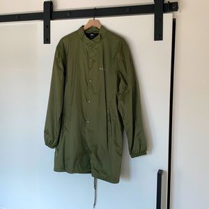 OBEY Large Olive Green Mock Neck Nylon Jacket